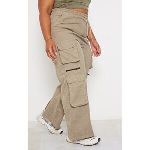 Pretty Little Thing Gray Cargo Pants Size 16 NWT